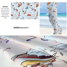 Cartoon-Design Printed Beach Wear, Home Textiles Brushed Fabric